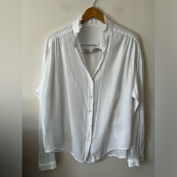Raquel Allegra Shirred Blouse - Washed White size 2 - Picture 15 of 16